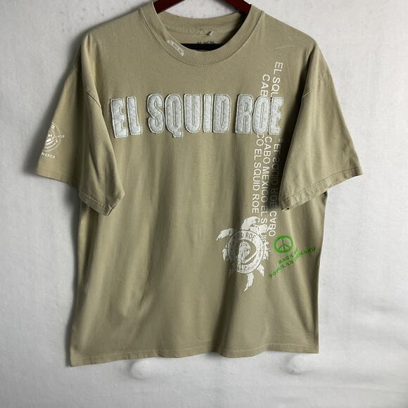 El Squid Roe 20th Anniversary Cabo Mexico Tan Mens Size XL Short Sleeve Shirt - Picture 2 of 10